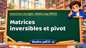 Matrices inversibles et pivot en maths sup (MPSI)