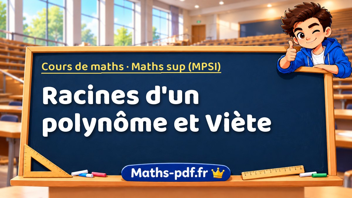 Racines d'un polynôme et Viète – Cours de maths en Maths sup (MPSI) sur Maths-pdf.fr