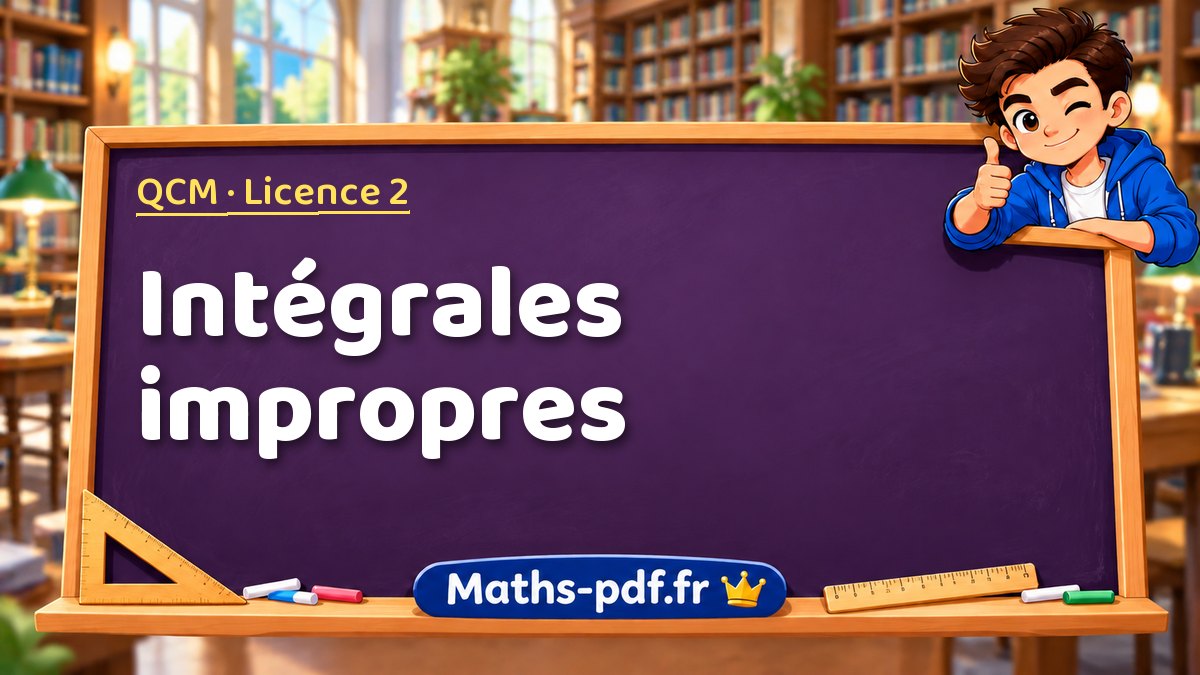 Intégrales impropres – QCM en Licence 2 sur Maths-pdf.fr