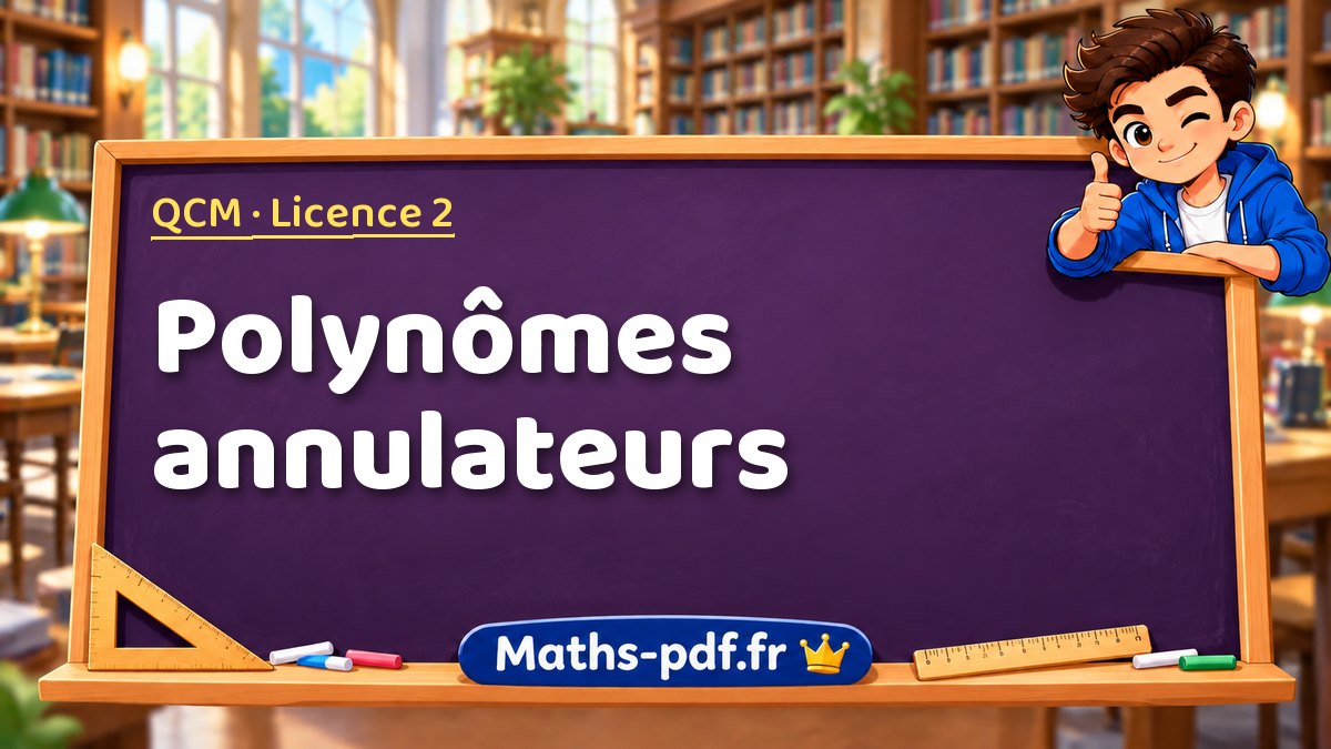 Polynômes annulateurs – QCM en Licence 2 sur Maths-pdf.fr