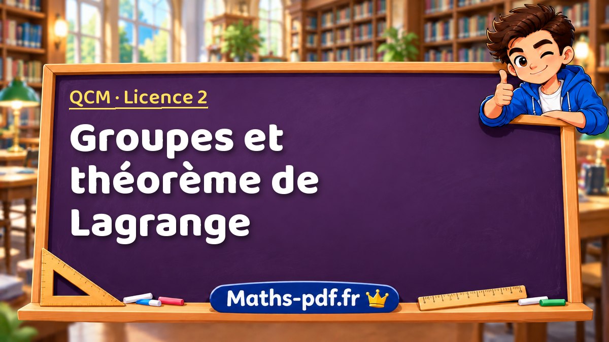 Groupes et théorème de Lagrange – QCM en Licence 2 sur Maths-pdf.fr