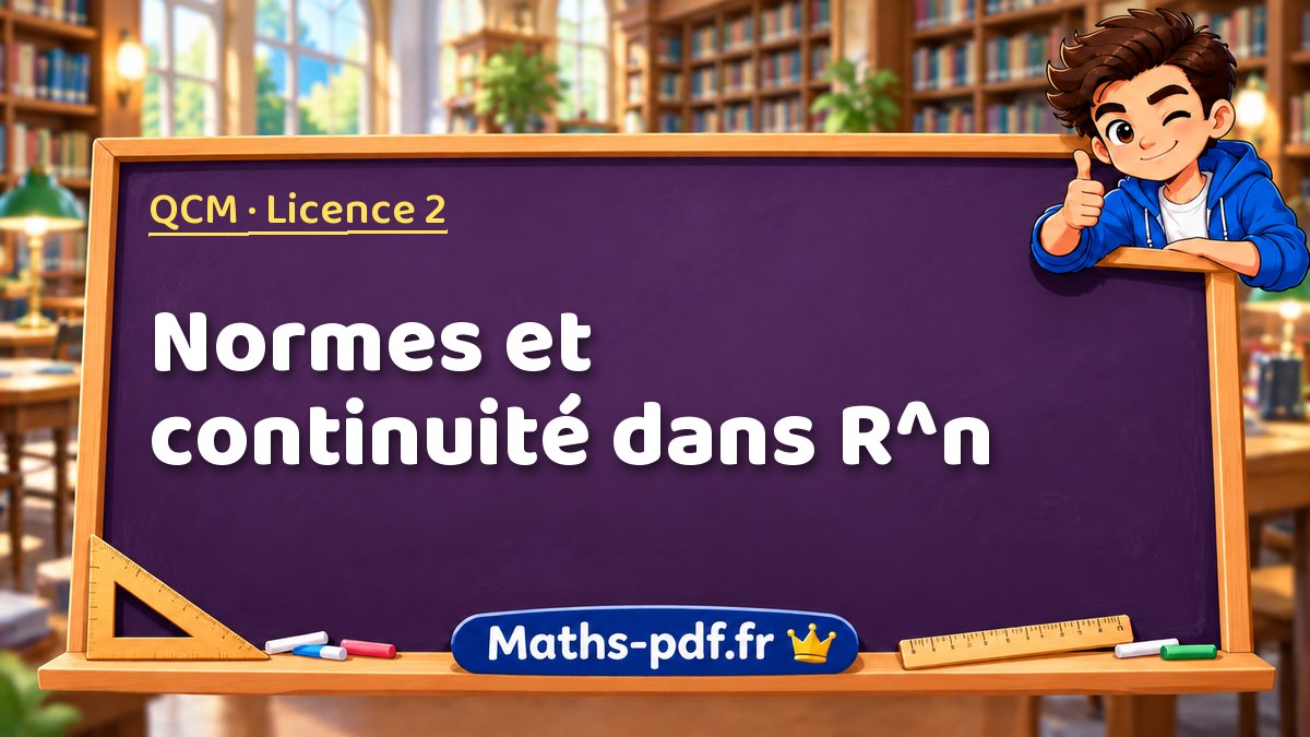 Normes et continuité dans R^n – QCM en Licence 2 sur Maths-pdf.fr