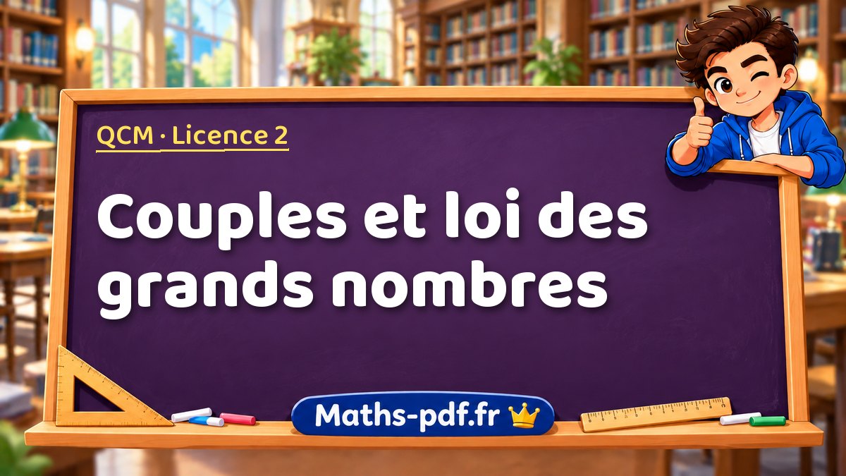 Couples et loi des grands nombres – QCM en Licence 2 sur Maths-pdf.fr
