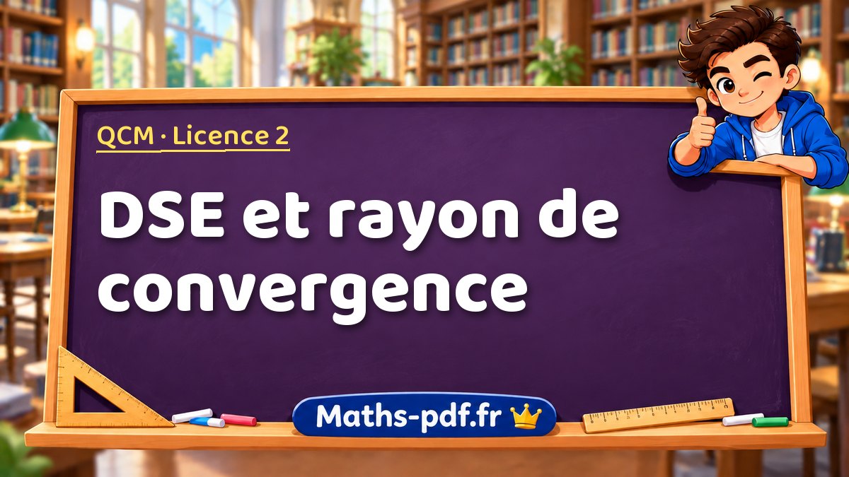 DSE et rayon de convergence – QCM en Licence 2 sur Maths-pdf.fr