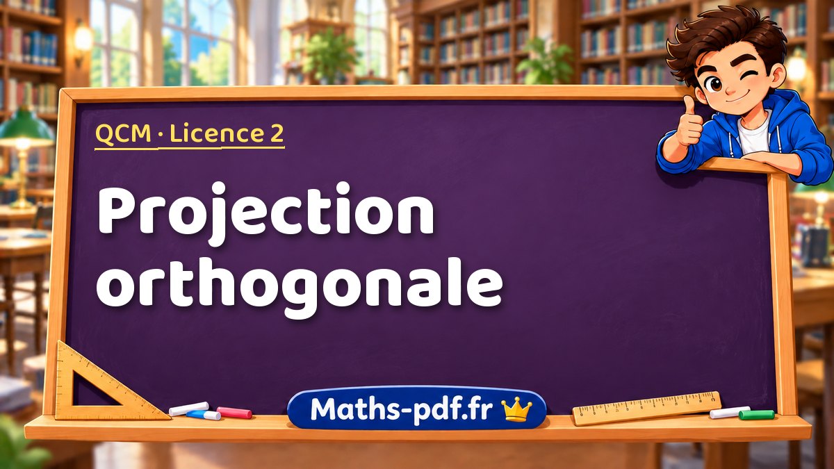 Projection orthogonale – QCM en Licence 2 sur Maths-pdf.fr
