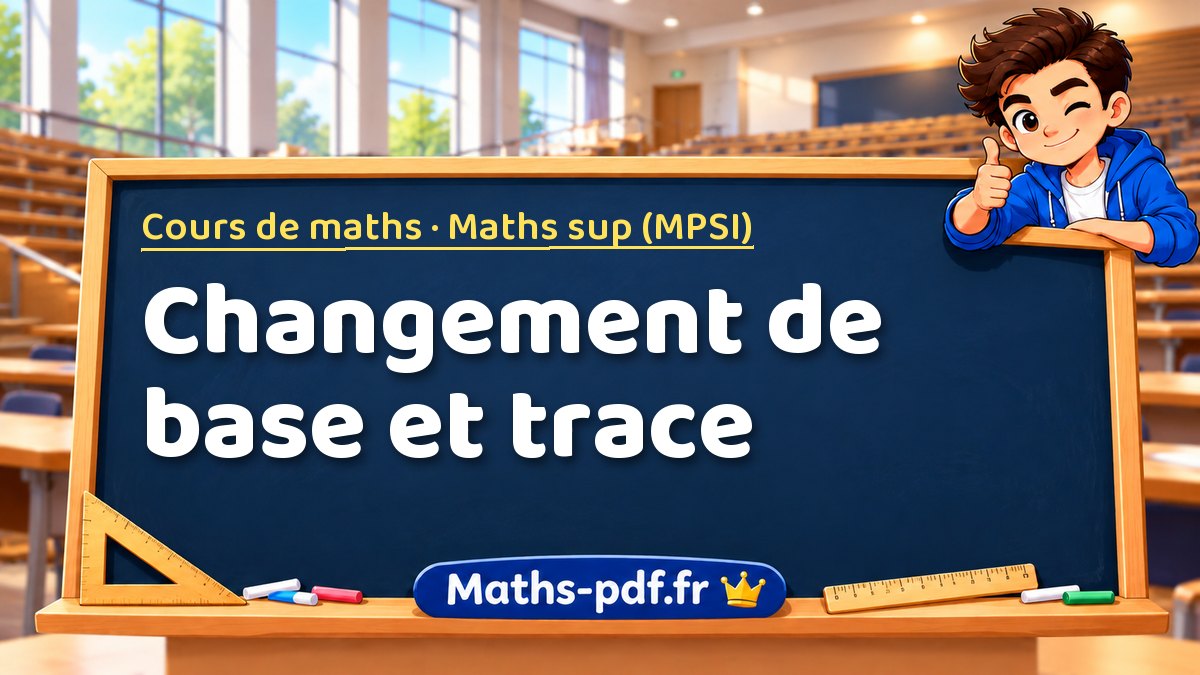 Changement de base et trace – Cours de maths en Maths sup (MPSI) sur Maths-pdf.fr