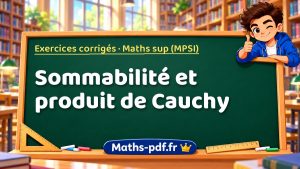 Sommabilité et produit de Cauchy en maths sup (MPSI)