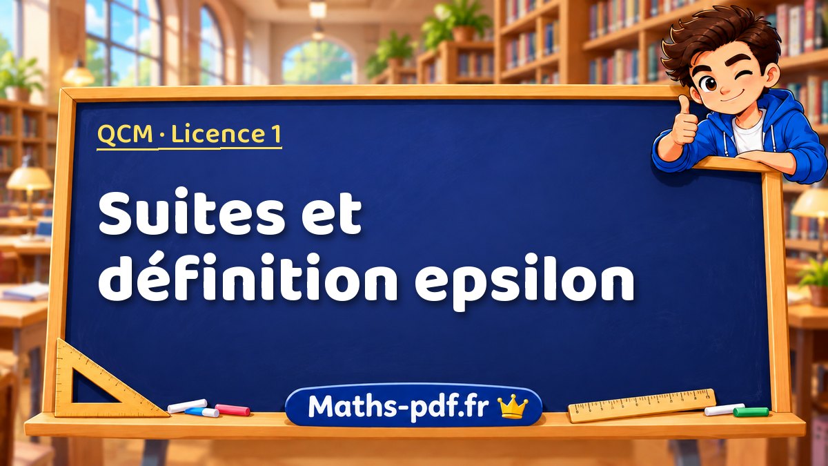 Suites et définition epsilon – QCM en Licence 1 sur Maths-pdf.fr