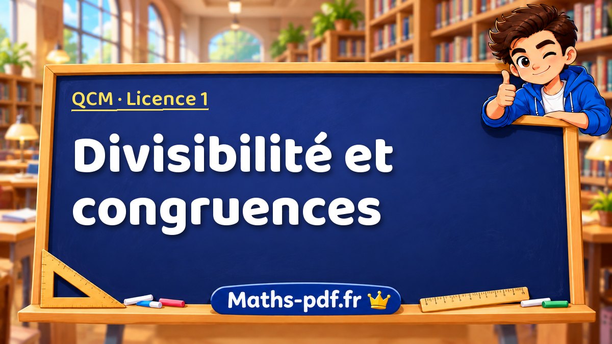 Divisibilité et congruences – QCM en Licence 1 sur Maths-pdf.fr