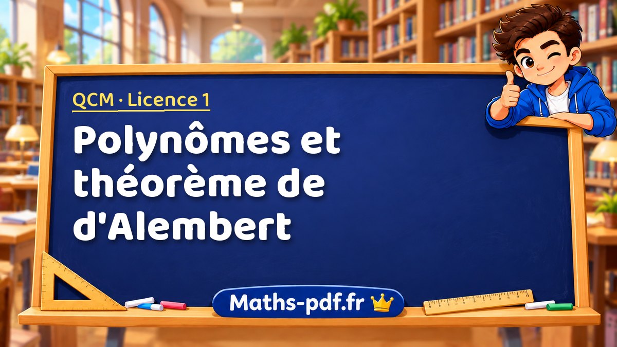 Polynômes et théorème de d'Alembert – QCM en Licence 1 sur Maths-pdf.fr