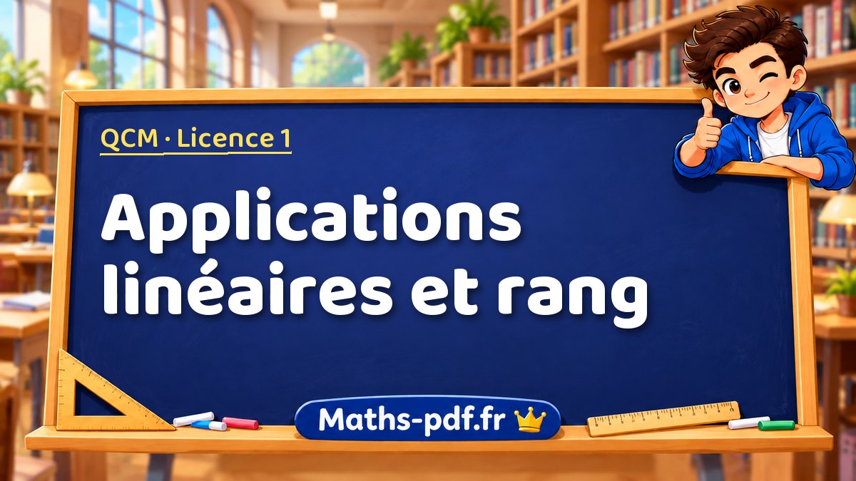 Applications linéaires et rang – QCM en Licence 1 sur Maths-pdf.fr