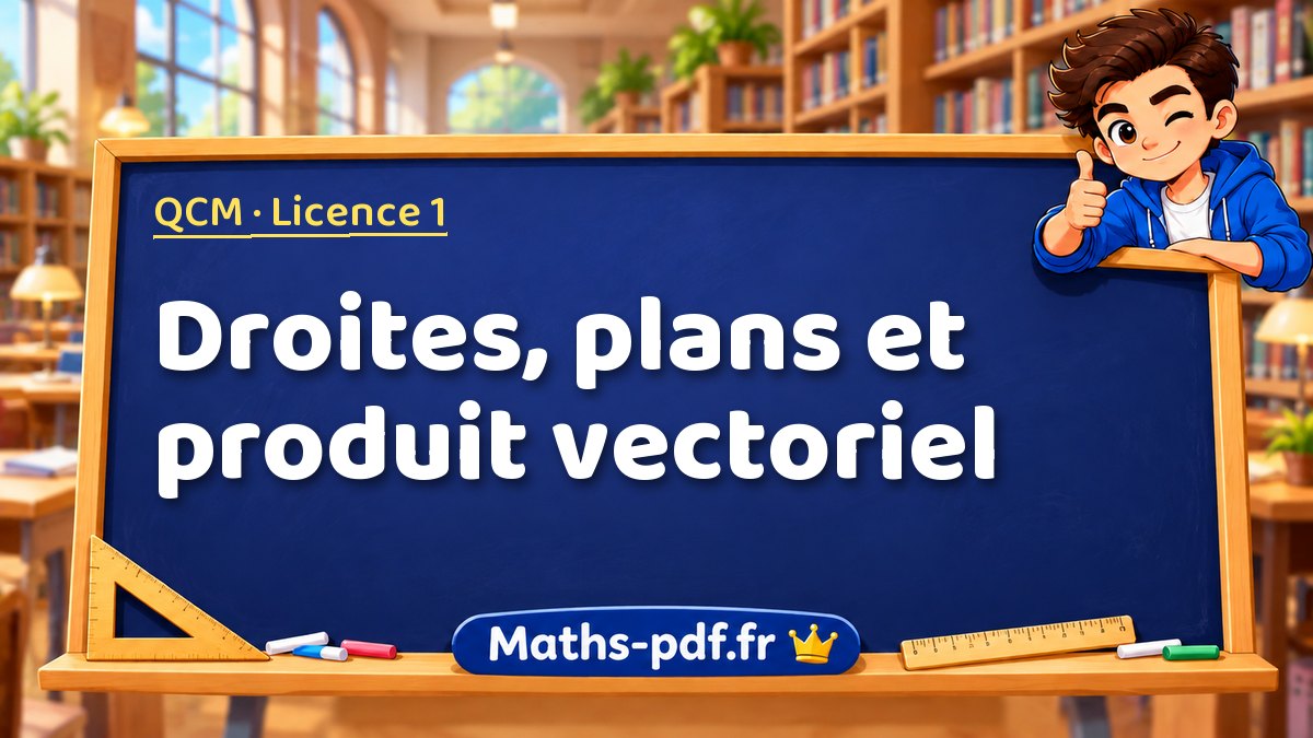 Droites, plans et produit vectoriel – QCM en Licence 1 sur Maths-pdf.fr