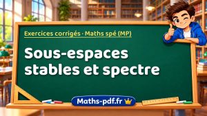 Sous-espaces stables et spectre en maths spé (MP)