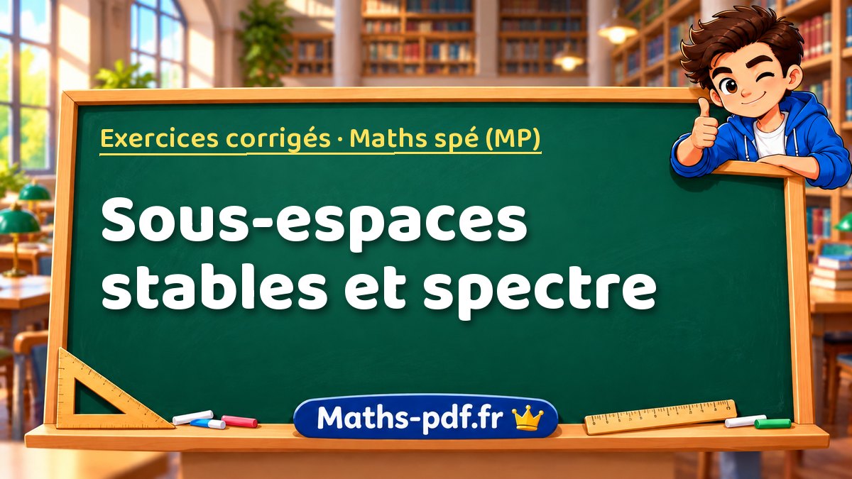 Sous-espaces stables et spectre – Exercices corrigés en Maths spé (MP) sur Maths-pdf.fr
