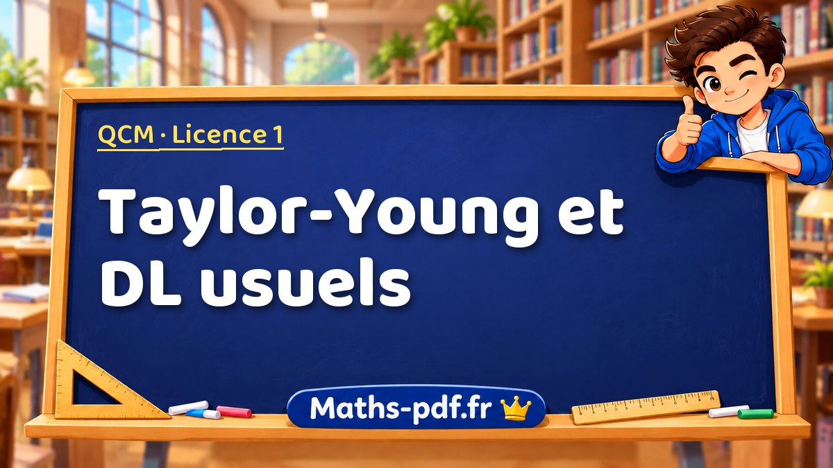 Taylor-Young et DL usuels – QCM en Licence 1 sur Maths-pdf.fr