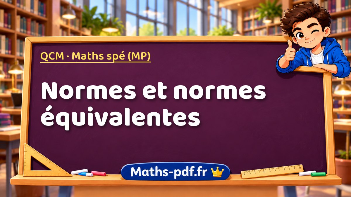 Normes et normes équivalentes – QCM en Maths spé (MP) sur Maths-pdf.fr