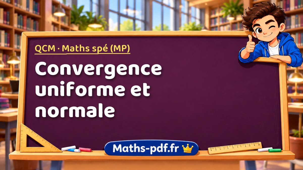 Convergence uniforme et normale – QCM en Maths spé (MP) sur Maths-pdf.fr