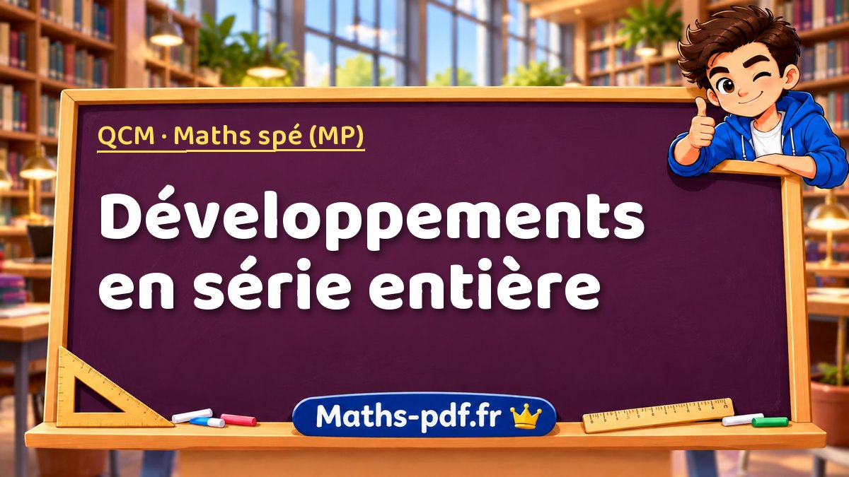 Développements en série entière – QCM en Maths spé (MP) sur Maths-pdf.fr
