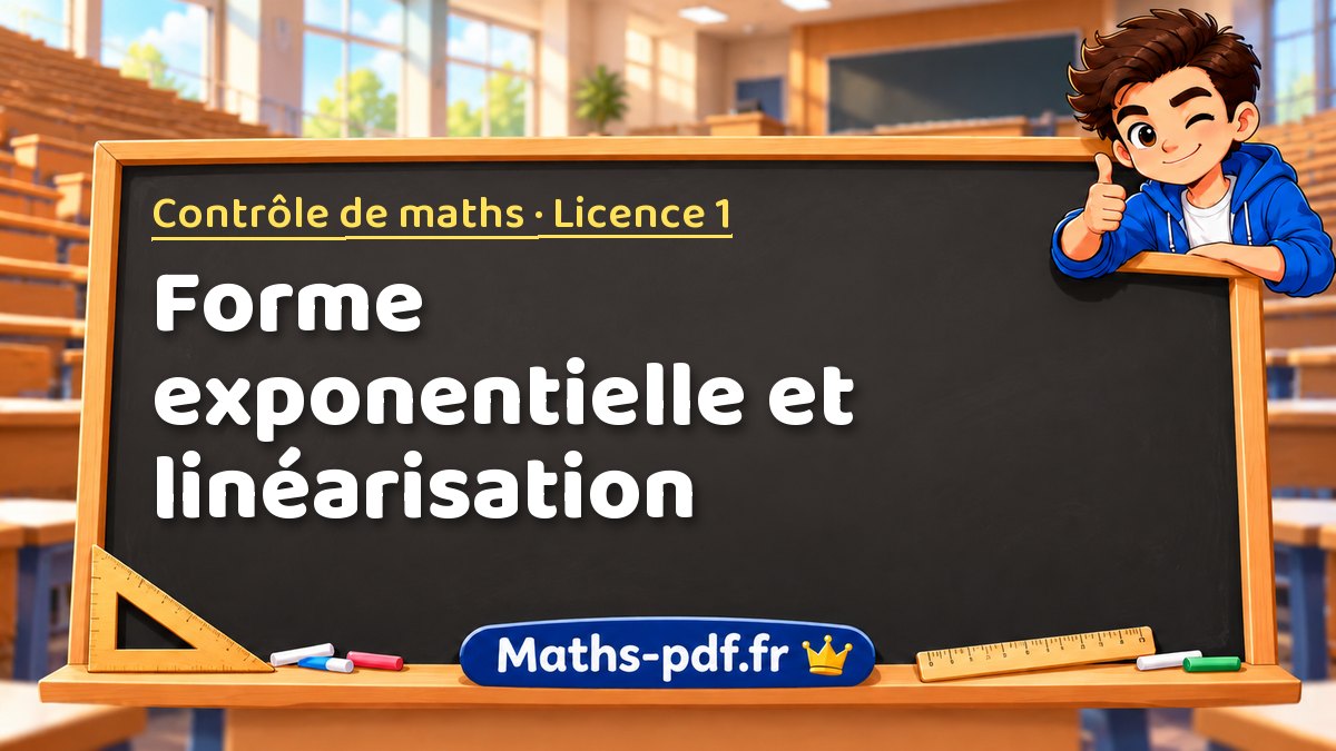 Forme exponentielle et linéarisation – Contrôle de maths en Licence 1 sur Maths-pdf.fr