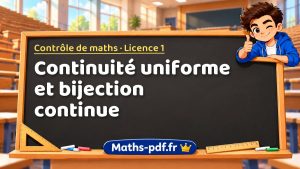 Continuité uniforme et bijection continue