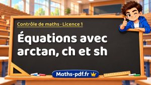 Équations avec arctan, ch et sh