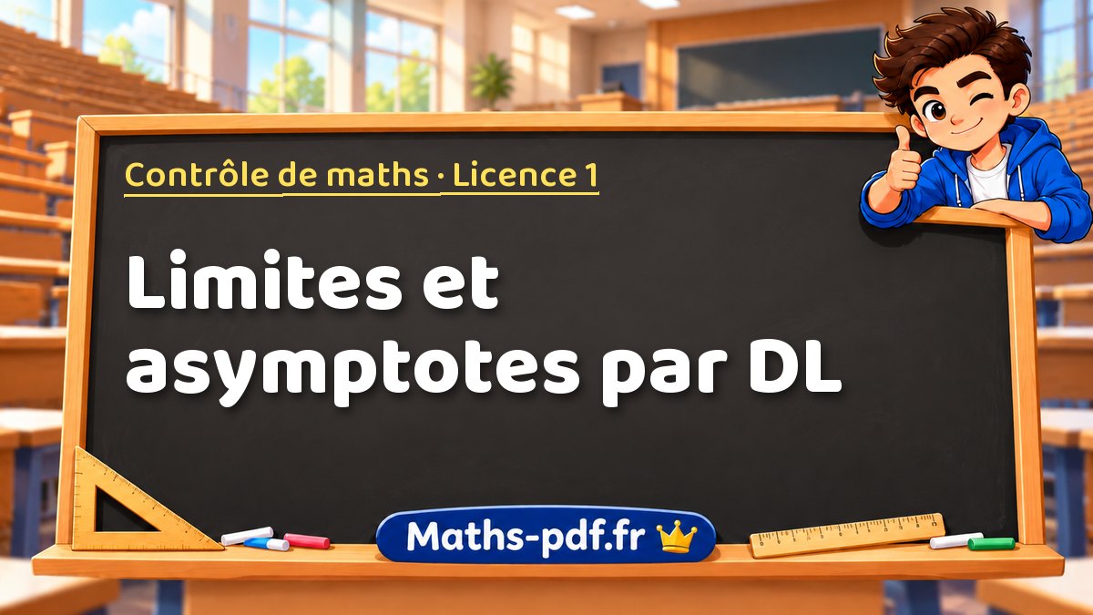 Limites et asymptotes par DL – Contrôle de maths en Licence 1 sur Maths-pdf.fr