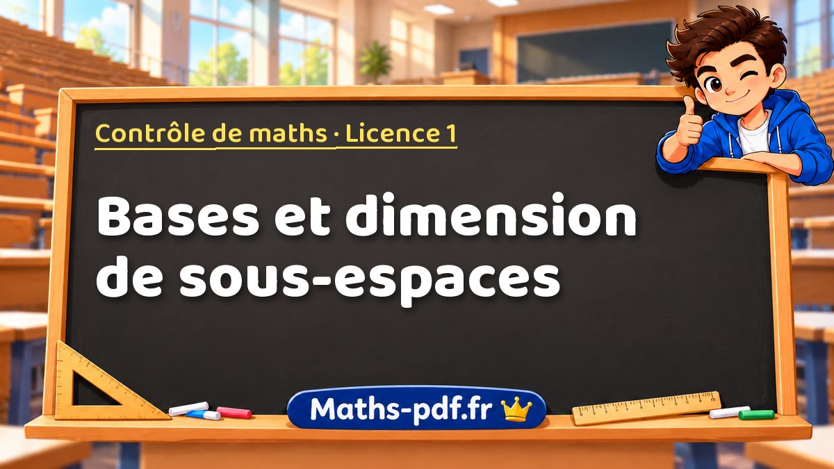 Bases et dimension de sous-espaces – Contrôle de maths en Licence 1 sur Maths-pdf.fr
