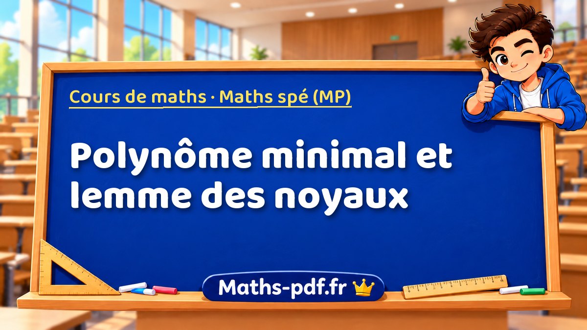 Polynôme minimal et lemme des noyaux – Cours de maths en Maths spé (MP) sur Maths-pdf.fr