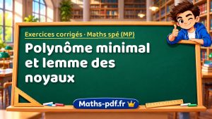 Polynôme minimal et lemme des noyaux en maths spé (MP)