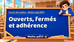 Ouverts, fermés et adhérence en maths spé (MP)