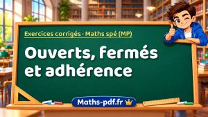 Ouverts, fermés et adhérence en maths spé (MP)