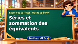 Séries et sommation des équivalents en maths spé (MP)