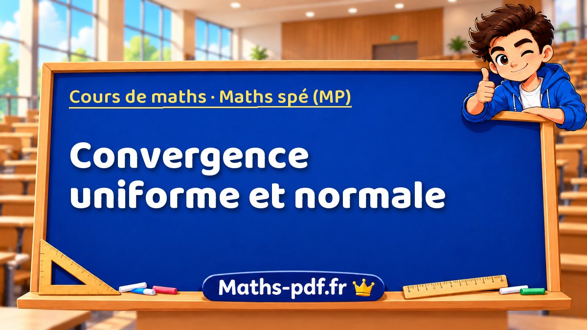 Convergence uniforme et normale – Cours de maths en Maths spé (MP) sur Maths-pdf.fr