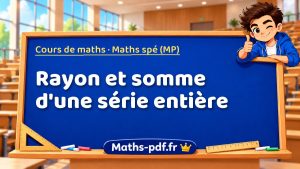 Rayon et somme d’une série entière en maths spé (MP)