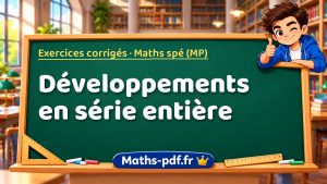 Développements en série entière en maths spé (MP)