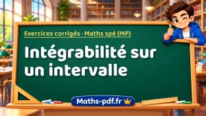 Intégrabilité sur un intervalle en maths spé (MP)