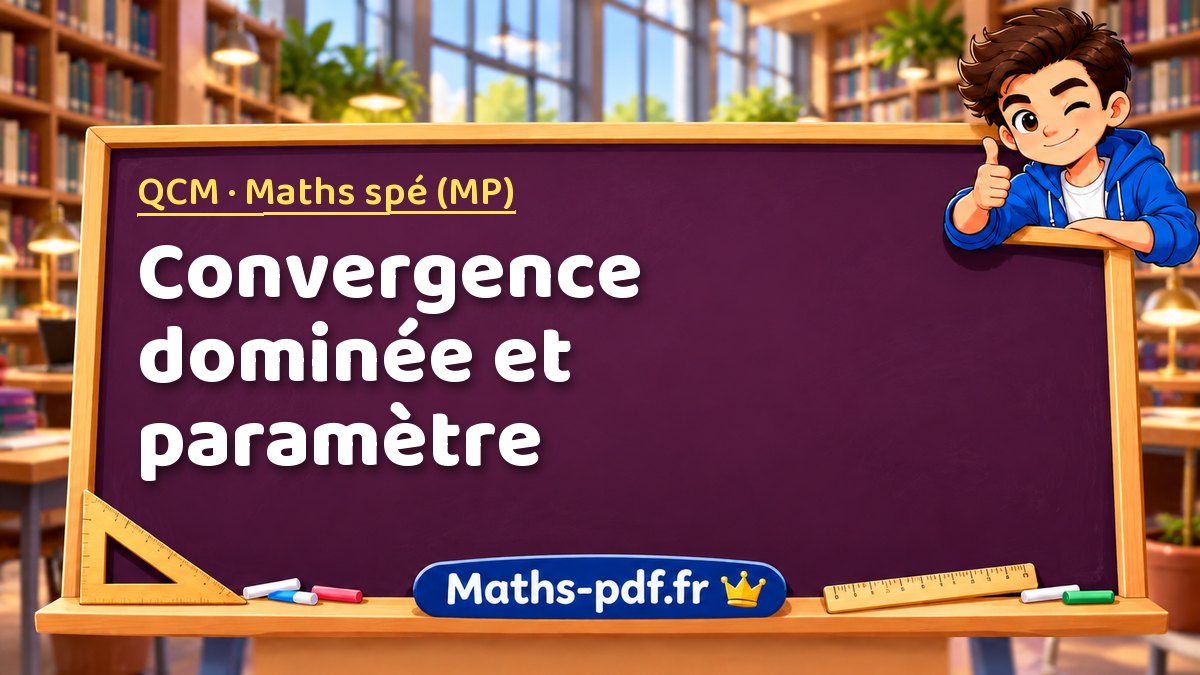 Convergence dominée et paramètre – QCM en Maths spé (MP) sur Maths-pdf.fr