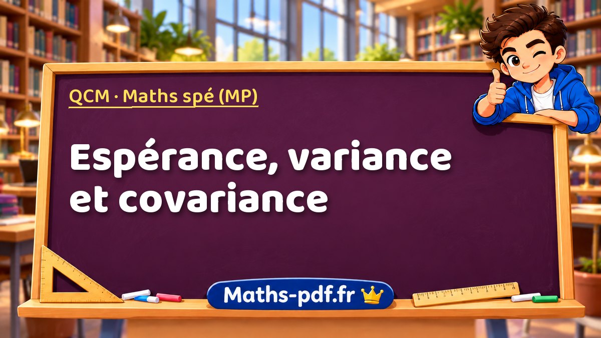 Espérance, variance et covariance – QCM en Maths spé (MP) sur Maths-pdf.fr