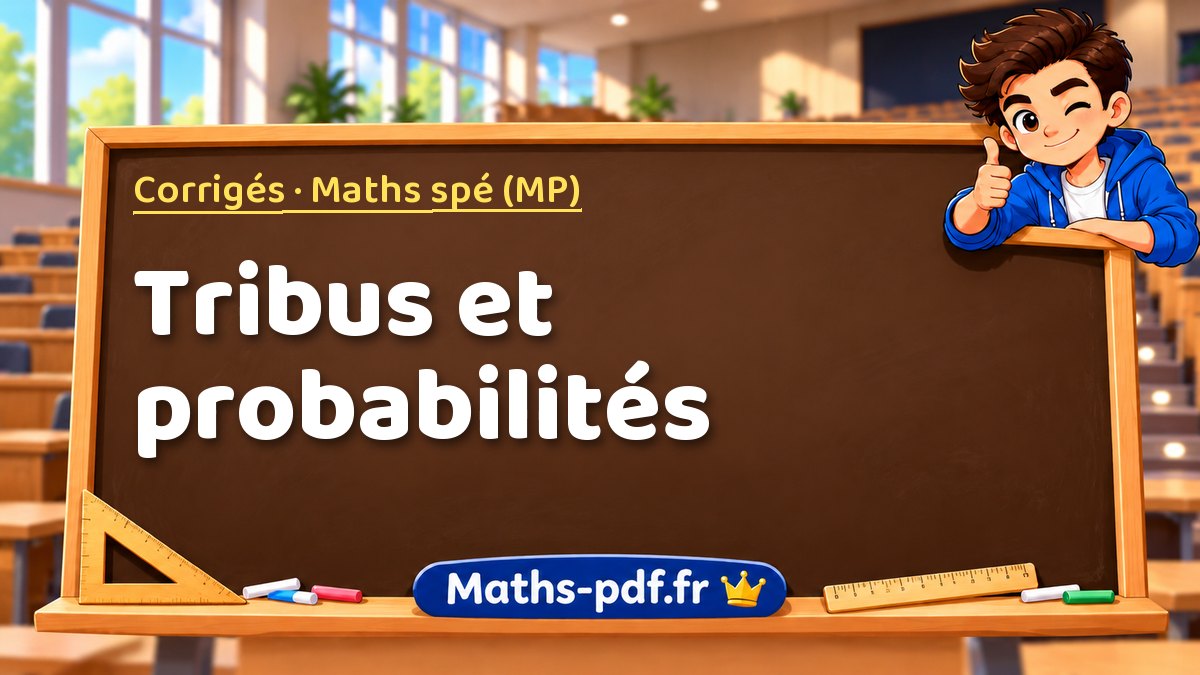 Tribus et probabilités – Corrigés en Maths spé (MP) sur Maths-pdf.fr