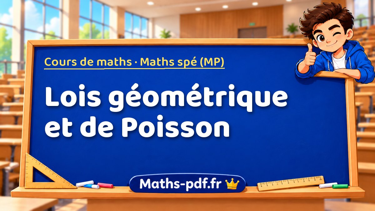 Lois géométrique et de Poisson – Cours de maths en Maths spé (MP) sur Maths-pdf.fr