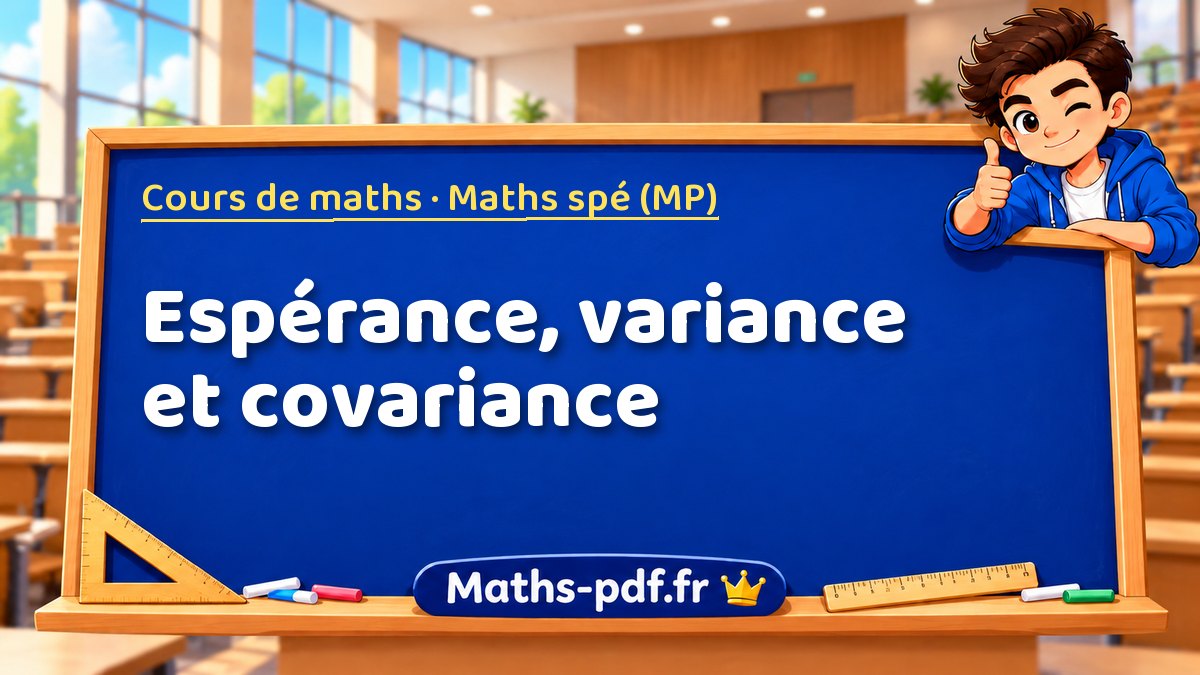 Espérance, variance et covariance – Cours de maths en Maths spé (MP) sur Maths-pdf.fr