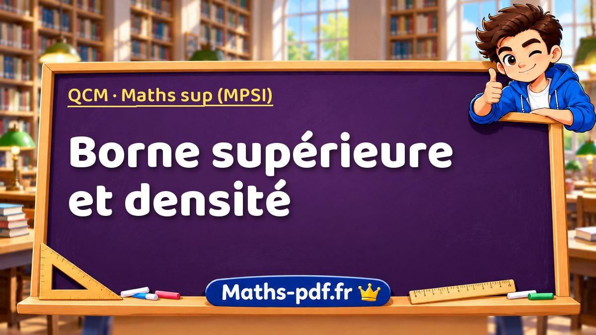 Borne supérieure et densité – QCM en Maths sup (MPSI) sur Maths-pdf.fr