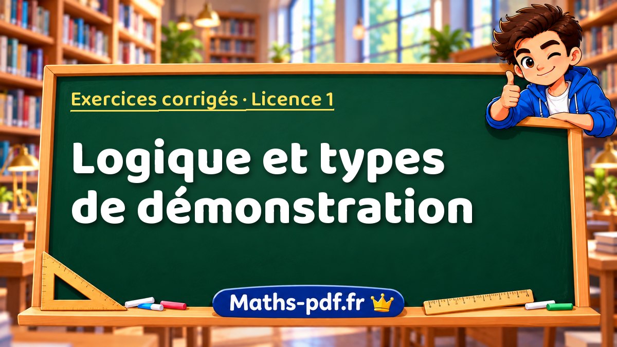 Logique et types de démonstration – Exercices corrigés en Licence 1 sur Maths-pdf.fr