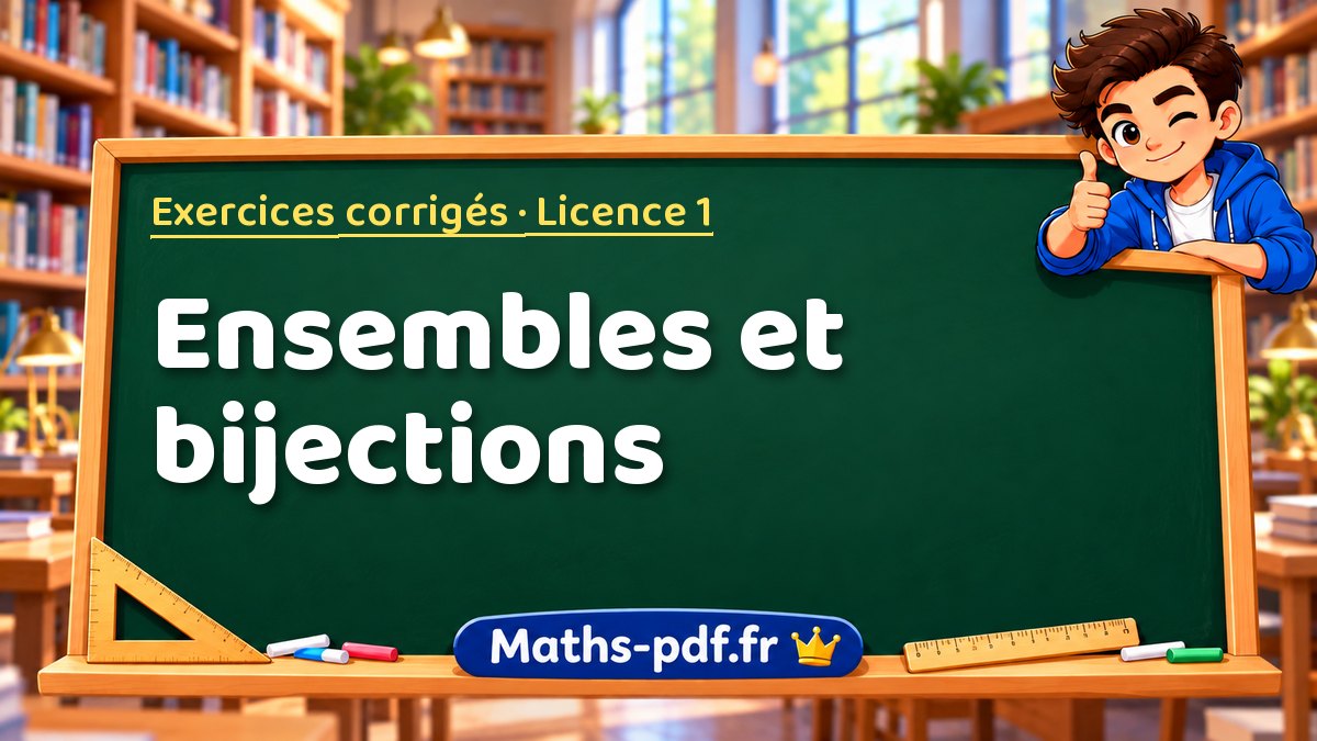 Ensembles et bijections – Exercices corrigés en Licence 1 sur Maths-pdf.fr