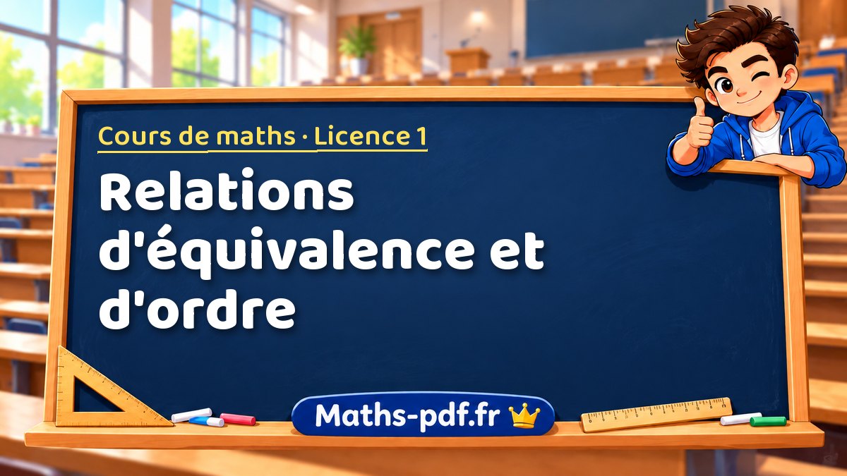 Relations d'équivalence et d'ordre – Cours de maths en Licence 1 sur Maths-pdf.fr