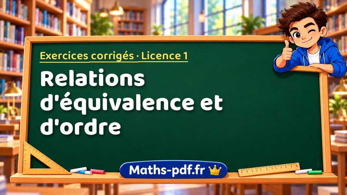 Relations d'équivalence et d'ordre – Exercices corrigés en Licence 1 sur Maths-pdf.fr
