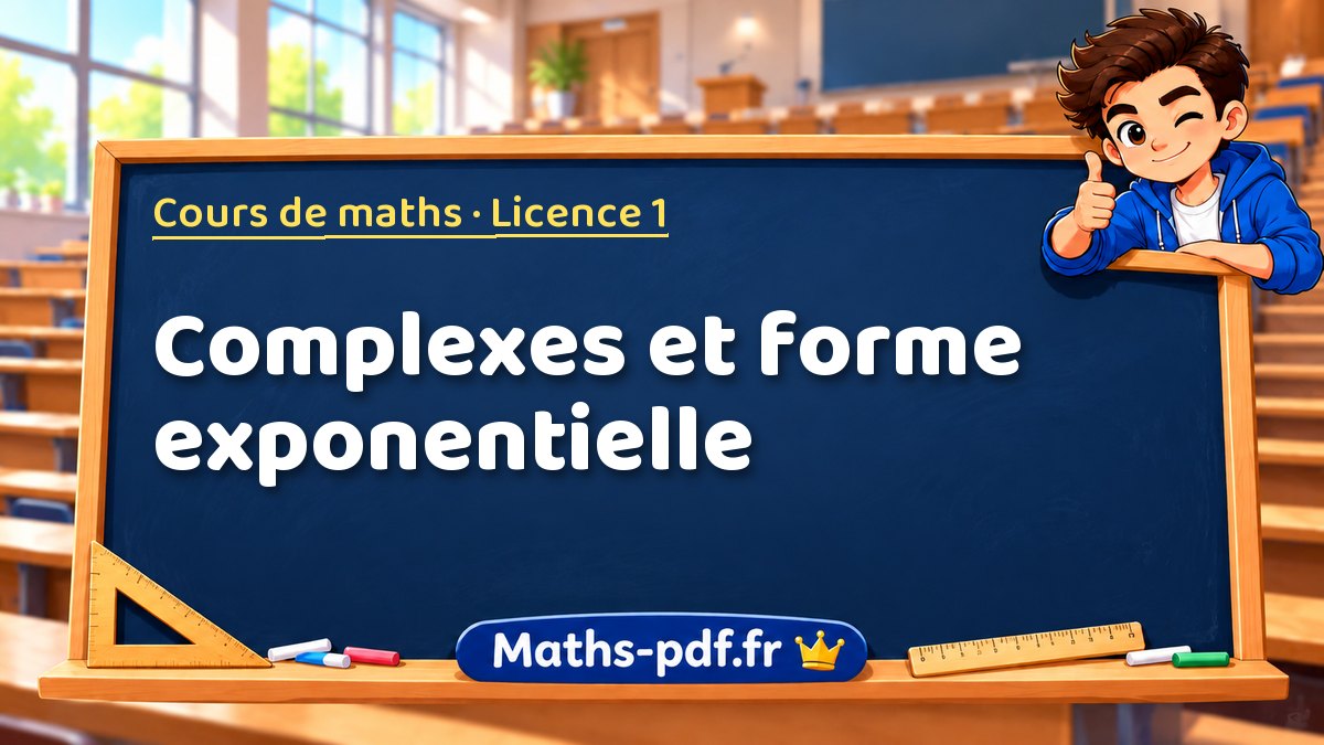 Complexes et forme exponentielle – Cours de maths en Licence 1 sur Maths-pdf.fr