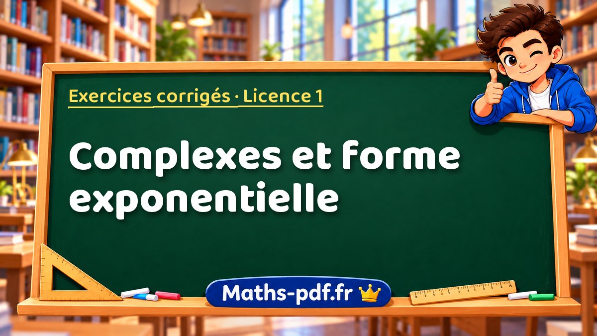 Complexes et forme exponentielle – Exercices corrigés en Licence 1 sur Maths-pdf.fr