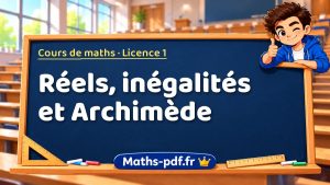 Réels, inégalités et Archimède en L1 de maths