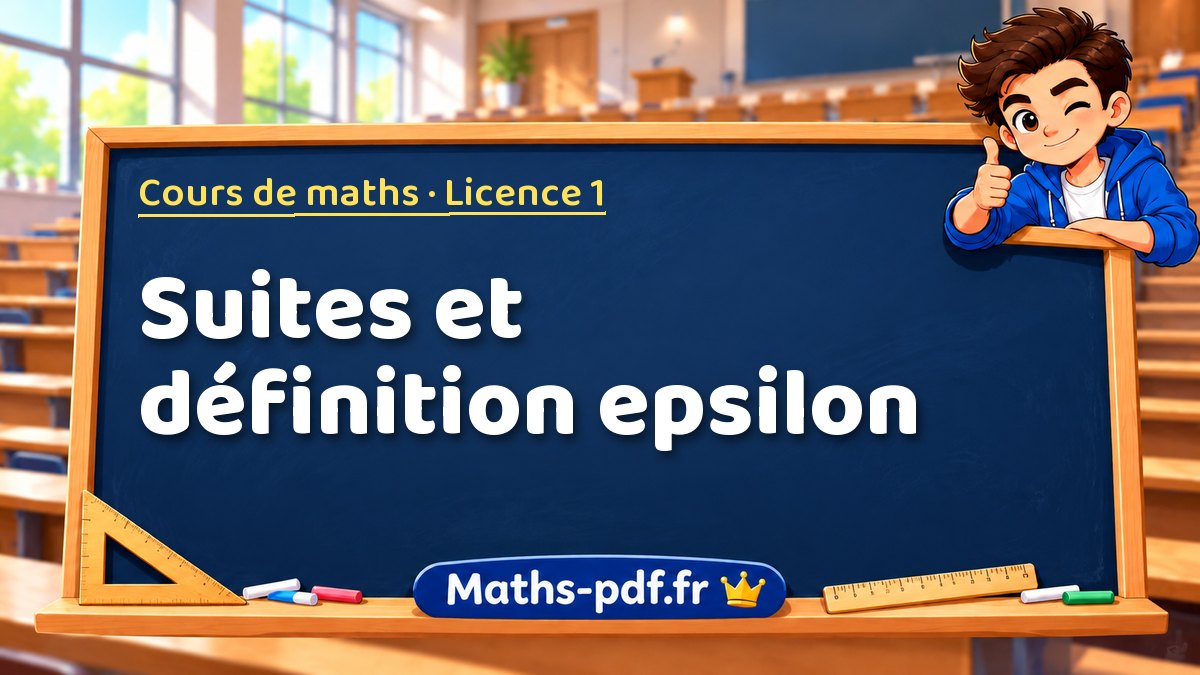 Suites et définition epsilon – Cours de maths en Licence 1 sur Maths-pdf.fr